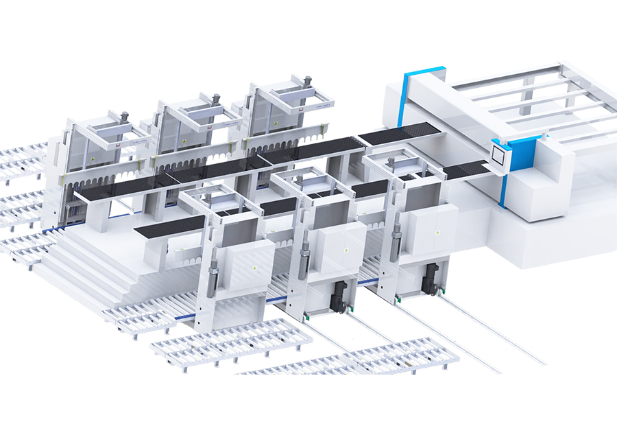 Automatic loading and unloading of electronic saws